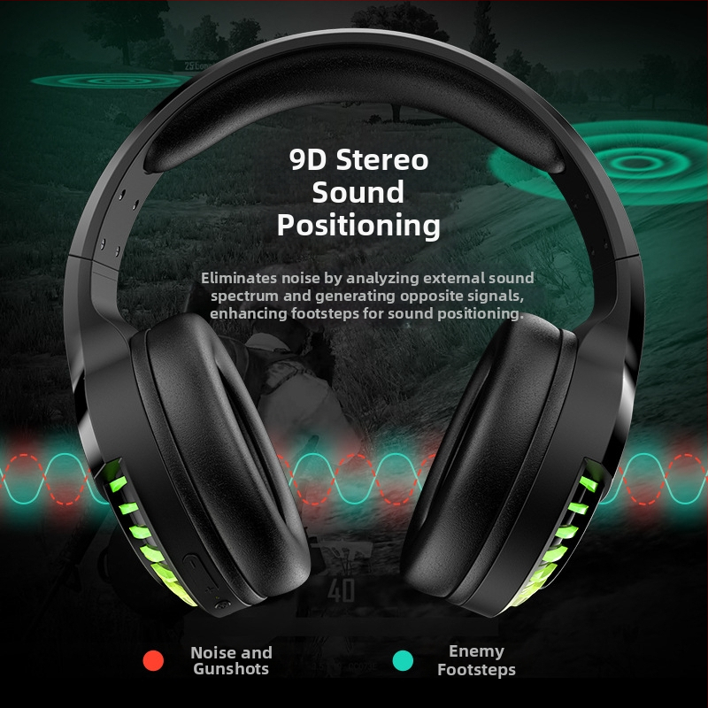 Free Wolf SH33 căști gaming RGB, Bluetooth/Wired dual-mode, Realtek, zgomot redus, autonomie 4-8 ore