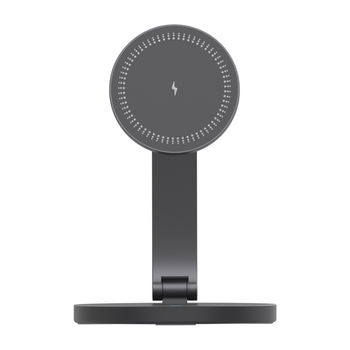 Suport de birou cu încărcare wireless magnetică 2 în 1 pentru dispozitive Apple, aliaj de aluminiu