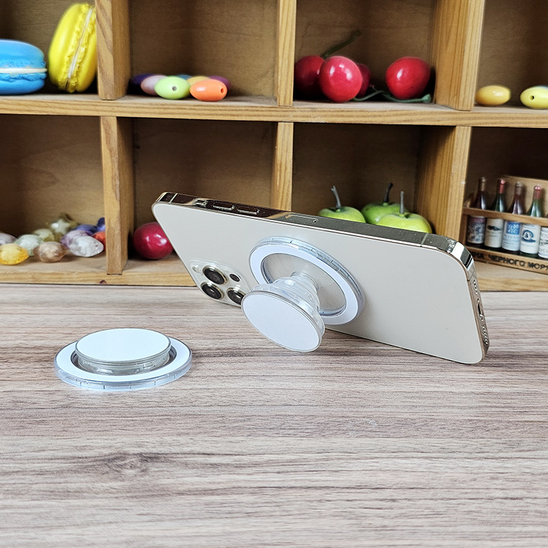 Okrugli držač za telefon s termotransferom, MagSafe magnetskim privlačenjem i zračnim jastučićem, sklopivi stalak s žljebom za DIY fotografije