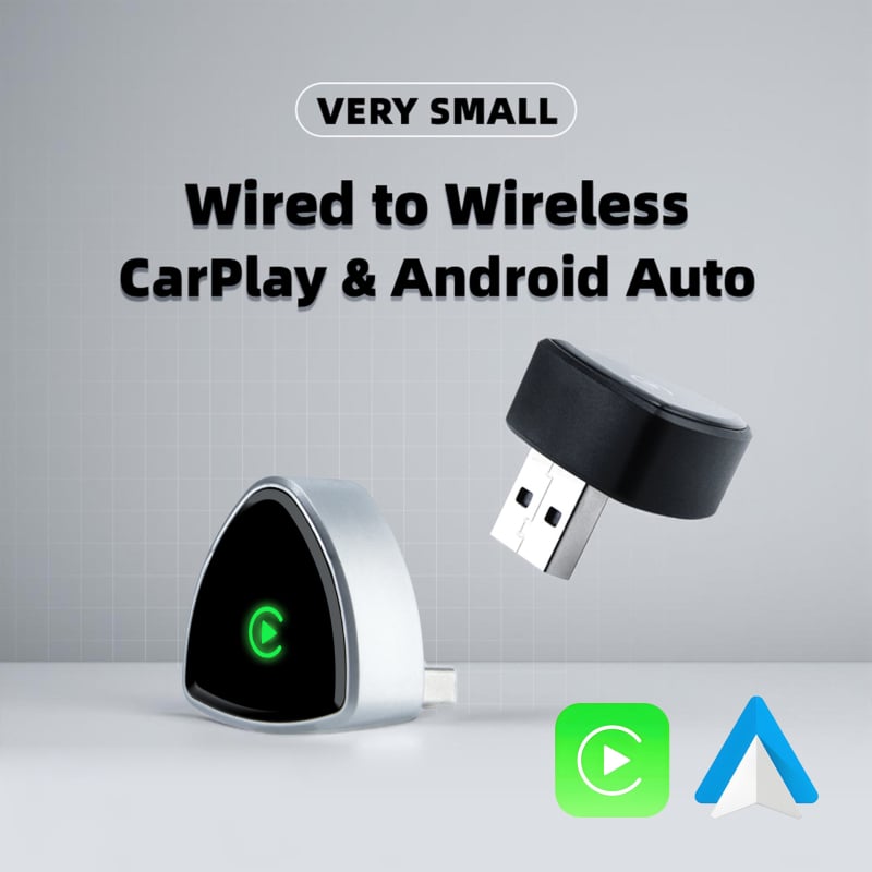 Bežični CarPlay adapter za automobil, 2-u-1 Apple CarPlay i Android Auto
