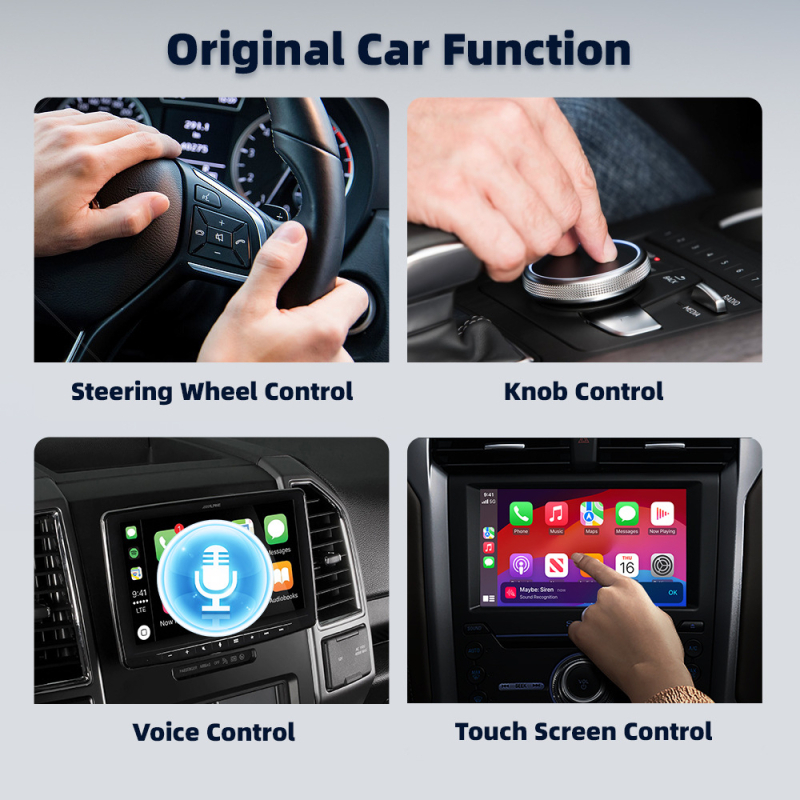 Bežični CarPlay adapter za automobil, 2-u-1 Apple CarPlay i Android Auto