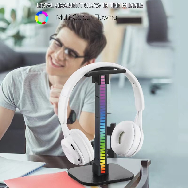 Odvojivi RGB osvijetljeni stalk za slušalice s USB sučeljem - OEM