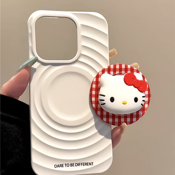 MagSafe magnētiskais telefona turētājs ar Hello Kitty rakstu, akrila korpuss, modelis 01, ārējai lietošanai, pielāgojams