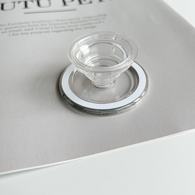 Държач за телефон за бюро с прозрачна магнитна база, въртящ се и телескопичен, универсален