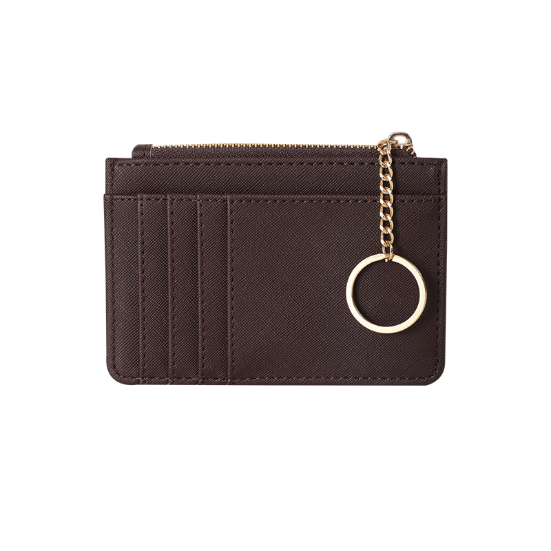 PU unisex πορτοφόλι με φερμουάρ, μονόπτυχος σχεδιασμός, πολλαπλές θήκες καρτών, επένδυση πολυεστέρα, street-style