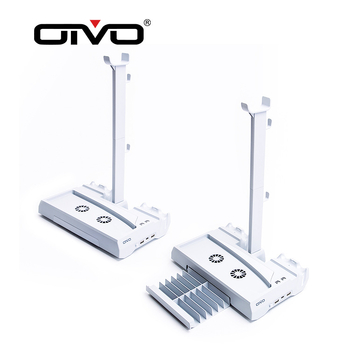 PS5 охлаждаща база за конзола с двойно зареждане на контролери, съхранение на карти и дискове, стойка за слушалки