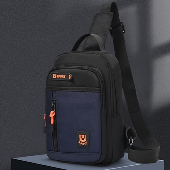 Vyrų krūtinės krepšys — Korėjos stiliaus, gatvės tendencija, Oxford audinys, kvėpuojantis, ultralengvas, dėvėjimu atsparus, vagystėms atsparus, vienos spalvos