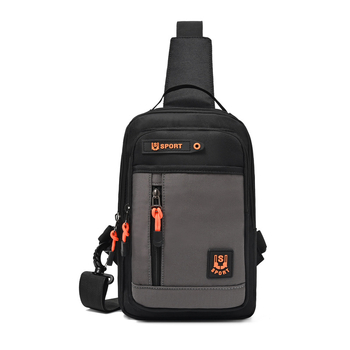 Vyrų krūtinės krepšys — Korėjos stiliaus, gatvės tendencija, Oxford audinys, kvėpuojantis, ultralengvas, dėvėjimu atsparus, vagystėms atsparus, vienos spalvos