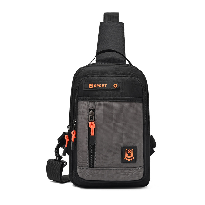 Vyrų krūtinės krepšys — Korėjos stiliaus, gatvės tendencija, Oxford audinys, kvėpuojantis, ultralengvas, dėvėjimu atsparus, vagystėms atsparus, vienos spalvos