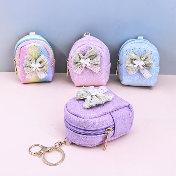 Estella Novčanik Bowknot mašnicom, INS stil, japansko-korejski trend, mini torbica za ključeve i spremište za ruž Gretel karirani uzorak