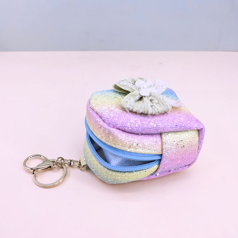 Estella Novčanik Bowknot mašnicom, INS stil, japansko-korejski trend, mini torbica za ključeve i spremište za ruž Gretel karirani uzorak