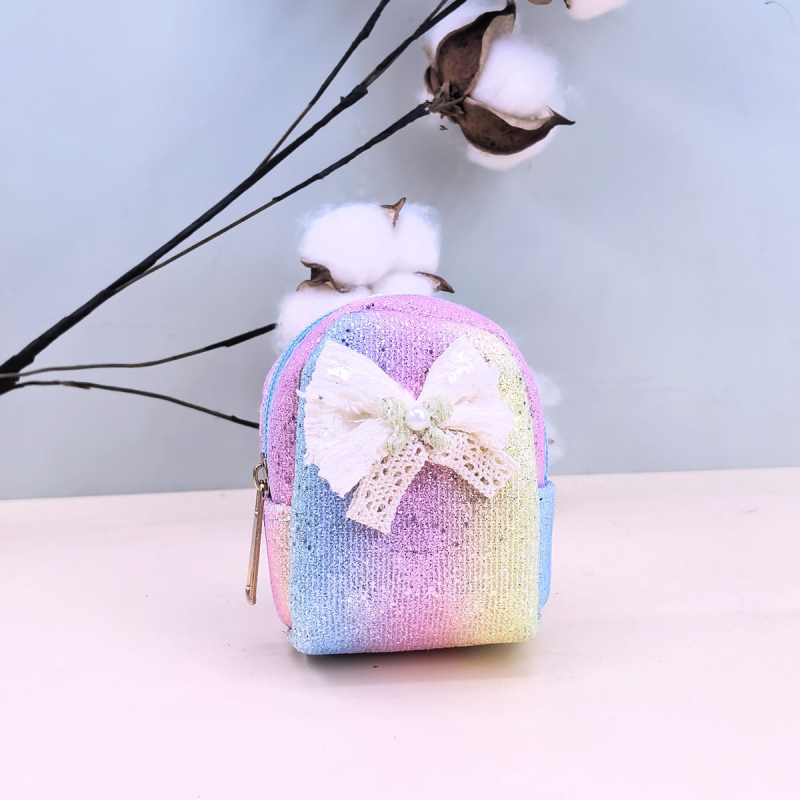 Estella Novčanik Bowknot mašnicom, INS stil, japansko-korejski trend, mini torbica za ključeve i spremište za ruž Gretel karirani uzorak