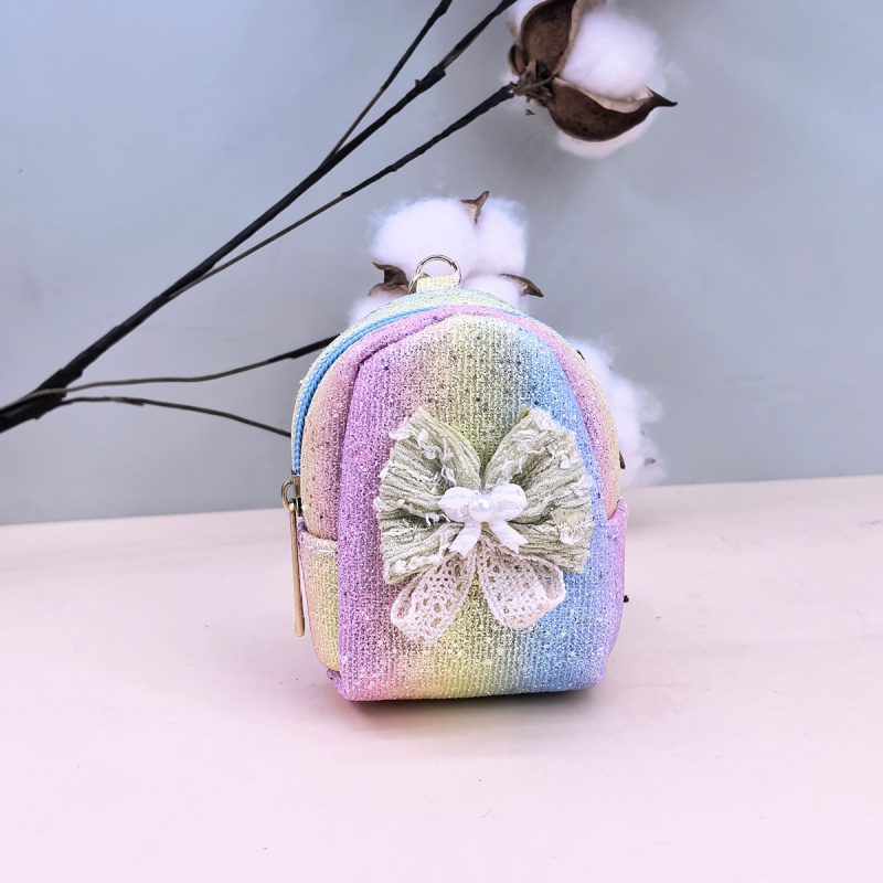 Estella Novčanik Bowknot mašnicom, INS stil, japansko-korejski trend, mini torbica za ključeve i spremište za ruž Gretel karirani uzorak