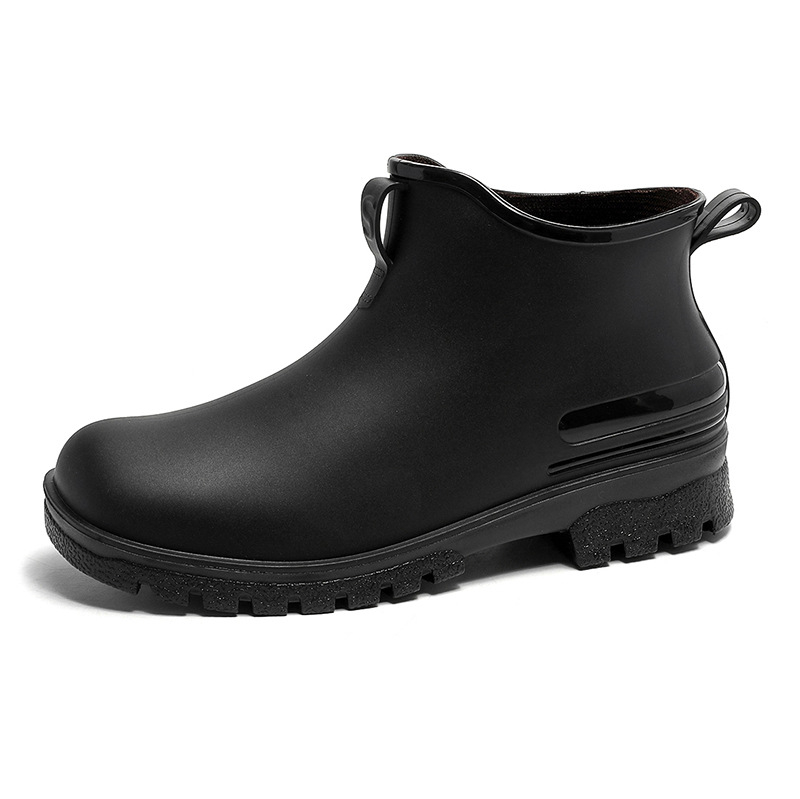 Unisex kišne čizme za odrasle, s niskim rubom, debelim đonom, PVC gornji dio, niski pet 1–3 cm, za sva četiri godišnja doba
