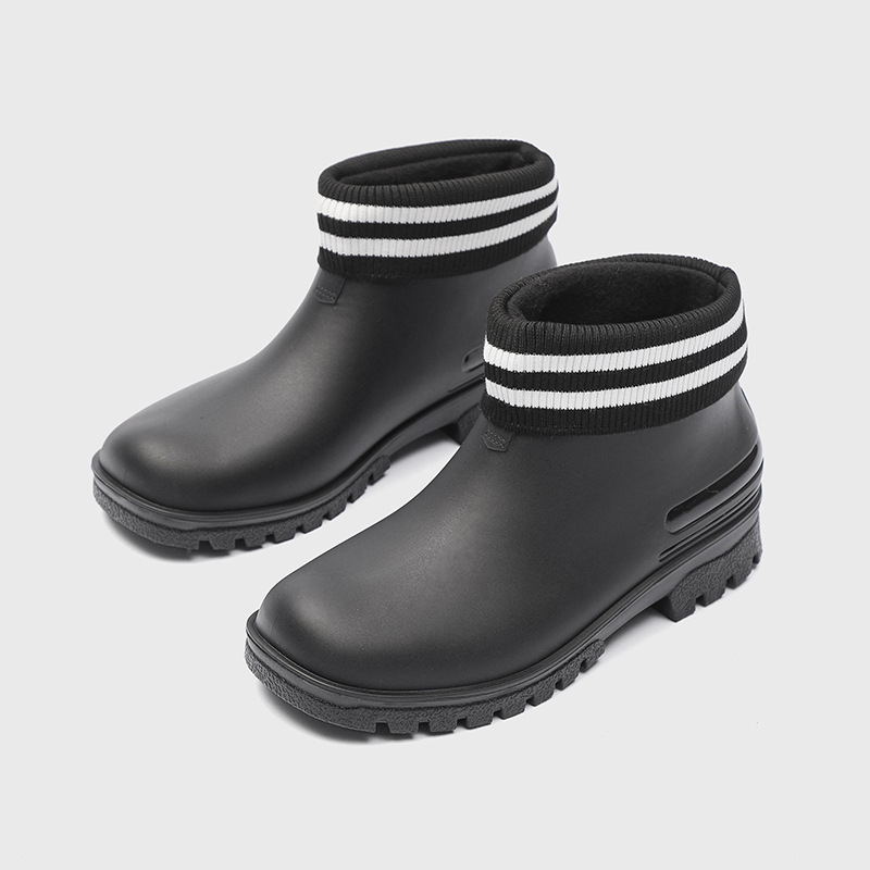 Unisex kišne čizme za odrasle, s niskim rubom, debelim đonom, PVC gornji dio, niski pet 1–3 cm, za sva četiri godišnja doba