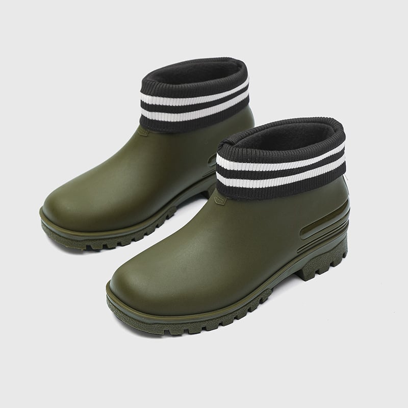Unisex kišne čizme za odrasle, s niskim rubom, debelim đonom, PVC gornji dio, niski pet 1–3 cm, za sva četiri godišnja doba