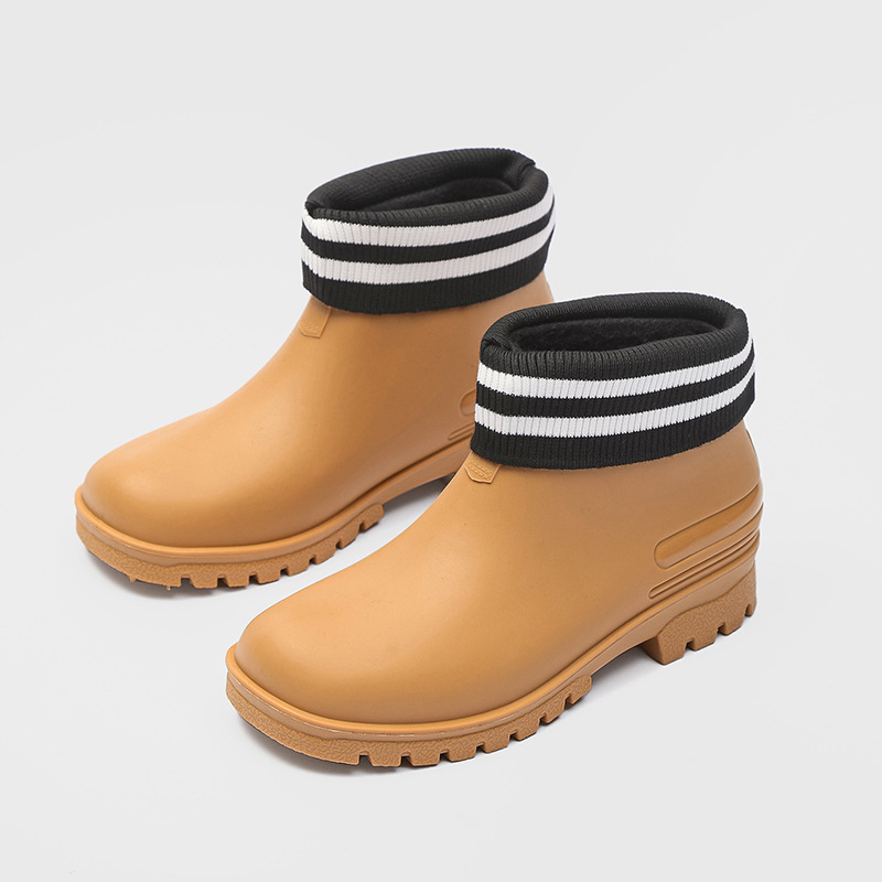 Unisex kišne čizme za odrasle, s niskim rubom, debelim đonom, PVC gornji dio, niski pet 1–3 cm, za sva četiri godišnja doba