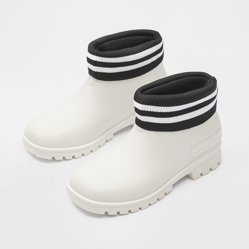 Unisex kišne čizme za odrasle, s niskim rubom, debelim đonom, PVC gornji dio, niski pet 1–3 cm, za sva četiri godišnja doba
