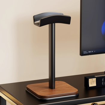 Masīvkoka austiņu statīvs datoram ar uzglabāšanas funkciju — Modelis 2297270835714294016