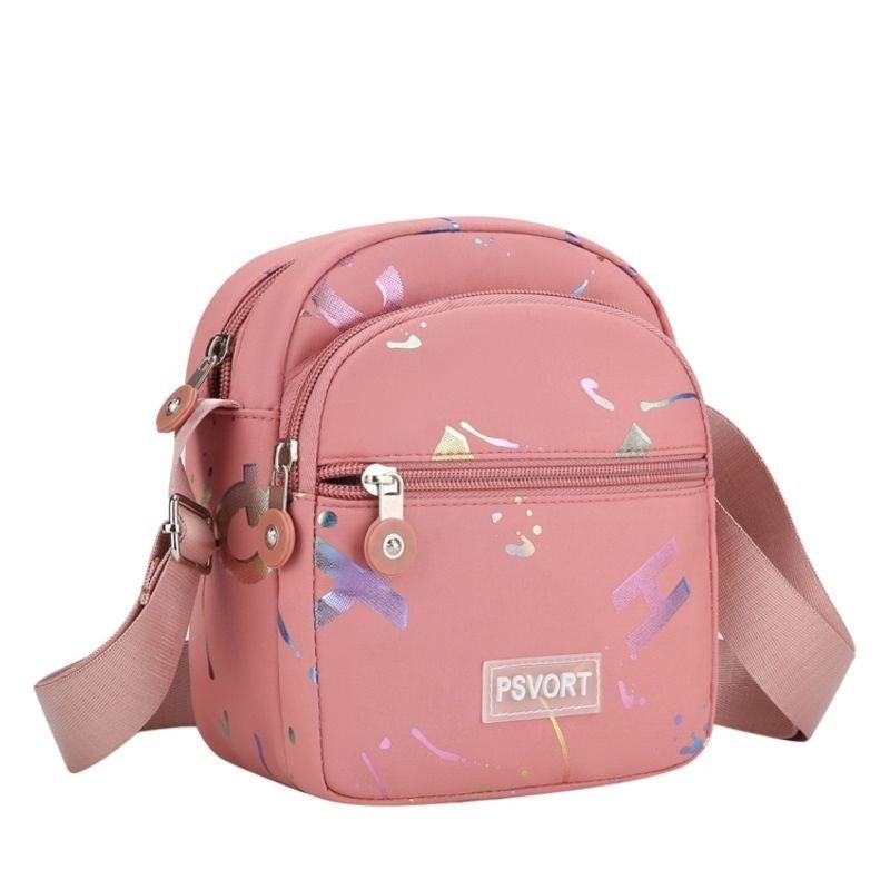 Love Caier mini keresztpántos táska, poliészter anyag, nylon belső, mobiltelefon zseb, szabadidős utazási stílus