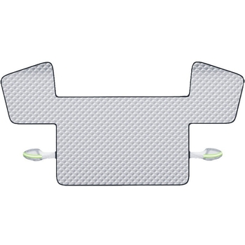 Protecție parbriz față pentru zăpadă, husă groasă din tarpaulin + bumbac compozit, montaj Snap-in, universal, 690 g, model plasă