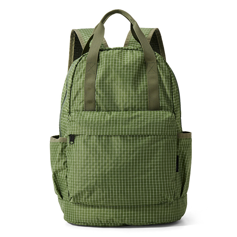 Uniszex összecsukható nylon hátizsák rácsos mintával, 20–35 literes kapacitás, 12 colos laptop kompatibilis, utazáshoz és túrázáshoz