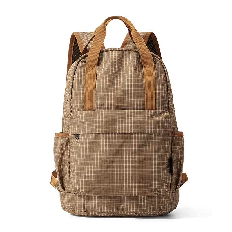 Uniszex összecsukható nylon hátizsák rácsos mintával, 20–35 literes kapacitás, 12 colos laptop kompatibilis, utazáshoz és túrázáshoz