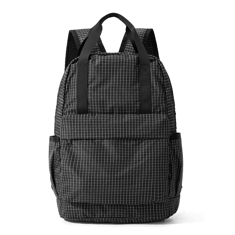 Uniszex összecsukható nylon hátizsák rácsos mintával, 20–35 literes kapacitás, 12 colos laptop kompatibilis, utazáshoz és túrázáshoz