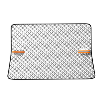 Parasolar parbriz frontal auto - Telescopic, potrivire universală, folie aluminizată + bumbac pulverizat + țesătură nețesută neagră, 465 g, Stil îngroșat (Material: folie aluminizată + bumbac pulverizat + țesătură nețesută neagră; Montaj: telescopic; Model