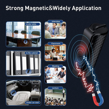 Ierakstīšanas pildspalva ar diviem mikrofoniem, 500 stundas ieraksts, WMA formāts, 999 failu limits, USB 2.0