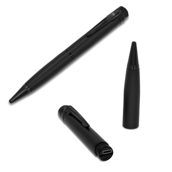 Pildspalvas formā diktofons, vienas pogas ieraksts, WAV formāts, TF karte, USB 2.0, tērauda korpuss