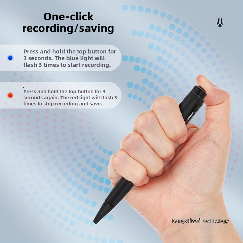 Pildspalvas formā diktofons, vienas pogas ieraksts, WAV formāts, TF karte, USB 2.0, tērauda korpuss