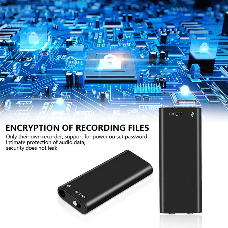 Ψηφιακός καταγραφέας ήχου MP3, 600 λεπτών εγγραφής, USB 2.0, μονοφωνικό μικρόφωνο, χωρίς οθόνη