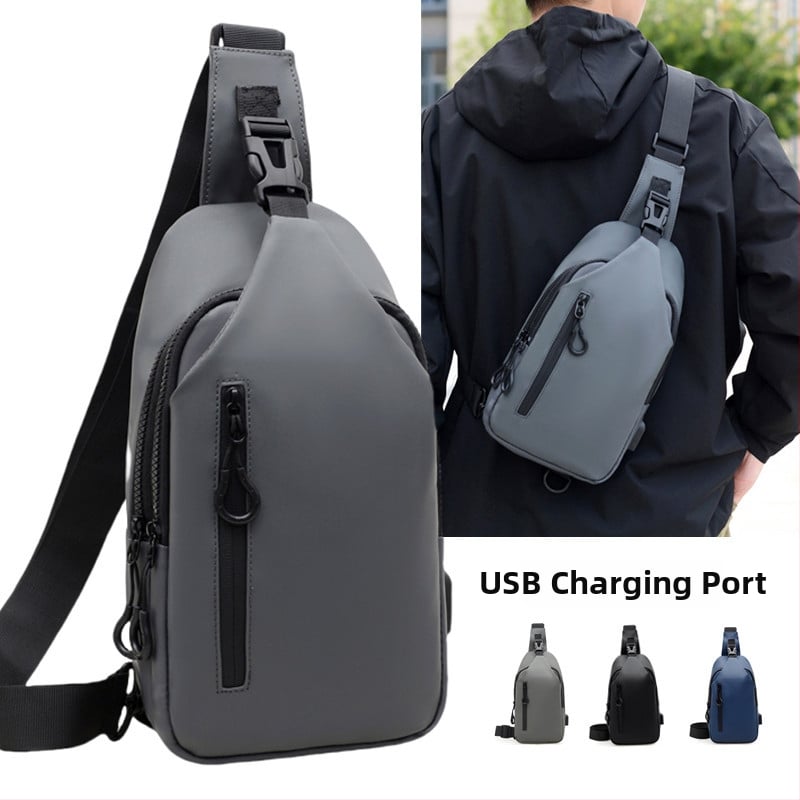 Vyrų krūtinės krepšys, miesto stilius, membraninė medžiaga, kvėpuojanti, atspari vandeniui, ultra lengvas, atsparus dilimui, poliesterio pamušalas