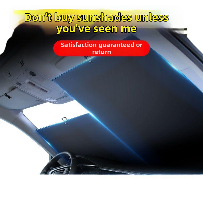 Αυτοκινητικό σκίαστρο με εγκατάσταση απορροφητικών κύπελλων, αυτόματη επεκτειόμενη ρολό κουρτίνας, θερμομονωτικό πανί, διαθέσιμη εκτύπωση λογότυπου