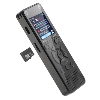 Digitalni glasovni snimač s MP3 playerom, 64GB/128GB, WAV snimanje, 80 sati, USB 2.0, dva mikrofona