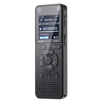 Digitalni glasovni snimač s MP3 playerom, 64GB/128GB, WAV snimanje, 80 sati, USB 2.0, dva mikrofona