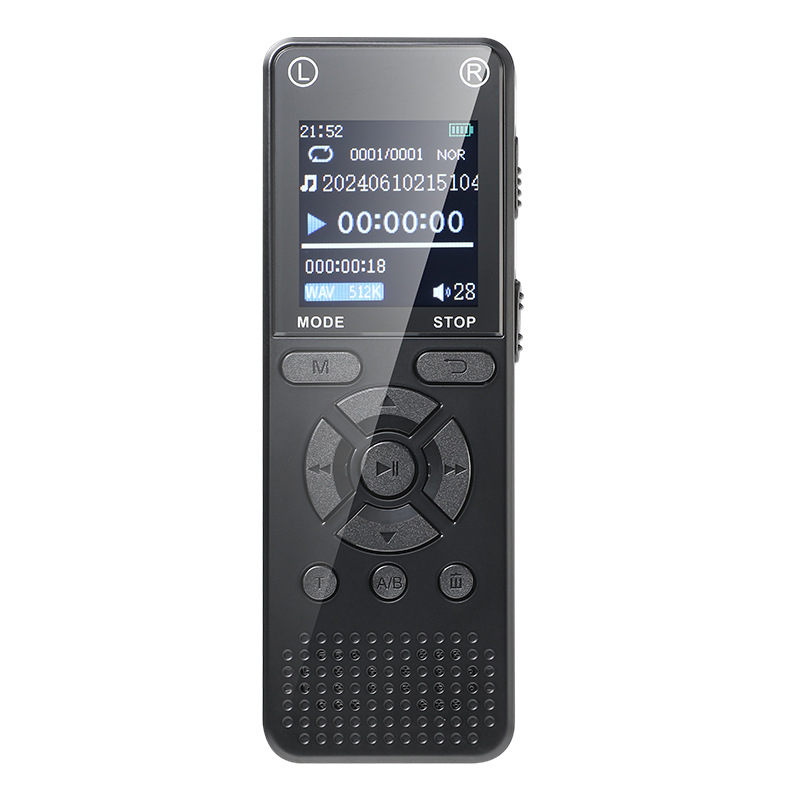 Digitalni glasovni snimač s MP3 playerom, 64GB/128GB, WAV snimanje, 80 sati, USB 2.0, dva mikrofona