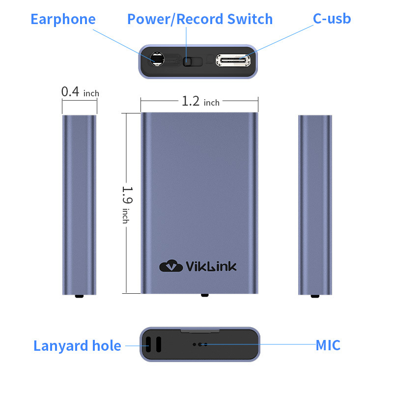 Καταγραφικό στυλό iVR120, MP3, 720-λεπτών καταγραφή, MEMS μικρόφωνο μονής κατεύθυνσης, USB 2.0