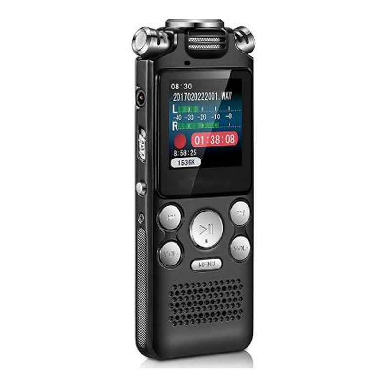 Recorder de conferințe 8822 cu reducere a zgomotului, player MP3 portabil, înregistrare MP3/WAV, 1800 min, USB 2.0, card TF, două microfoane