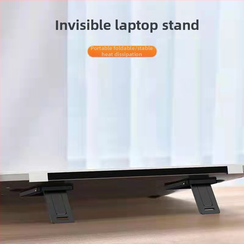 Suport pentru laptop ultraușor cu ridicare a înălțimii și răcire, bază pliabilă pentru tastatură — ABS, brand PADCOVER, compatibil cu notebookuri full-size și tastaturi pentru tablete, stil masă