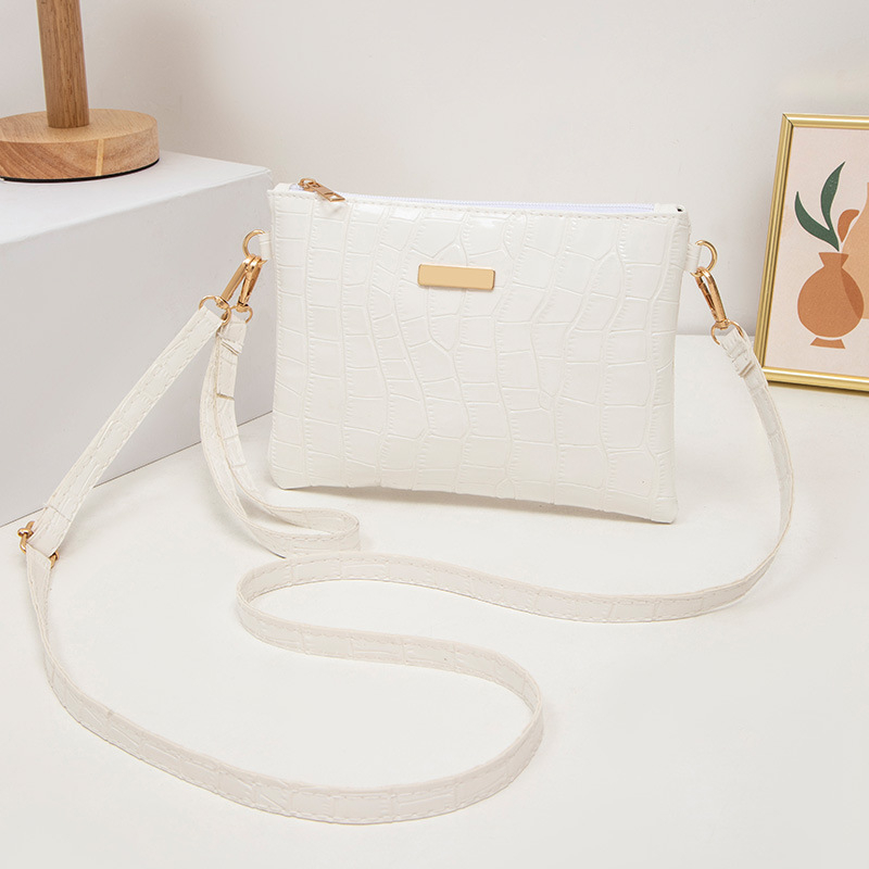 Geantă de umăr din PU, pătrată, cu fermoar, căptușeală poliester, design tridimensional, iarna 2024