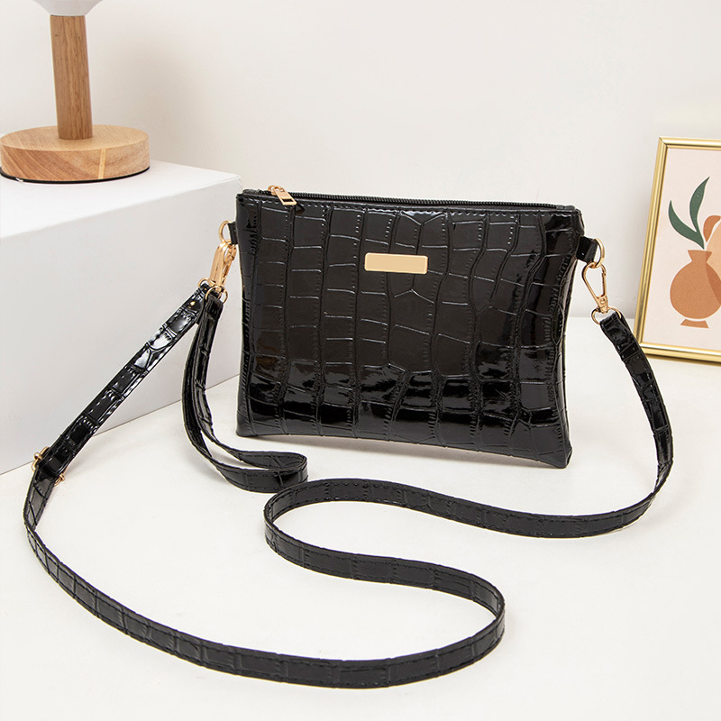 Geantă de umăr din PU, pătrată, cu fermoar, căptușeală poliester, design tridimensional, iarna 2024