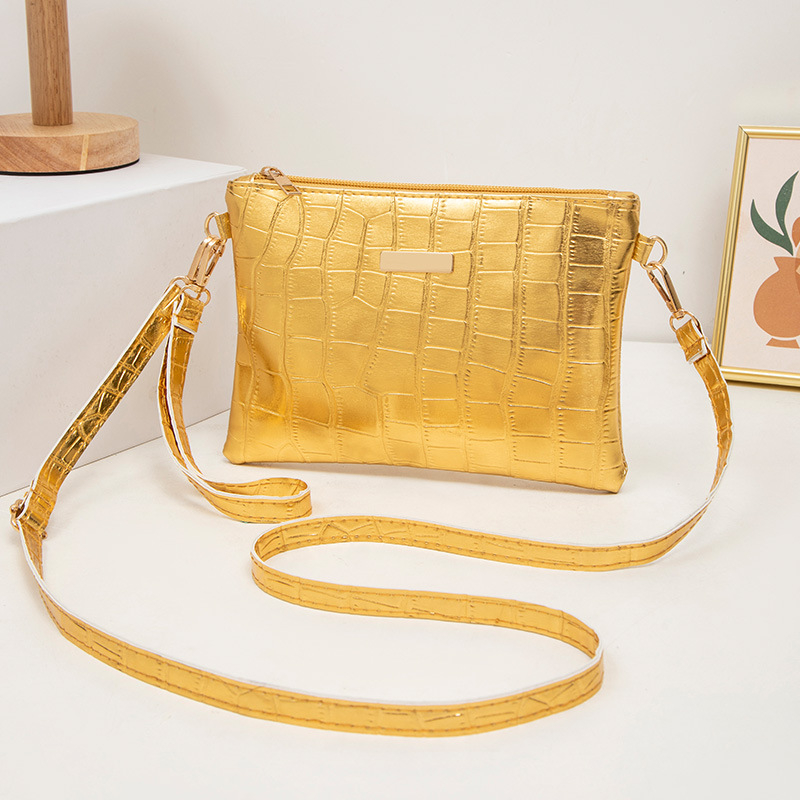 Geantă de umăr din PU, pătrată, cu fermoar, căptușeală poliester, design tridimensional, iarna 2024