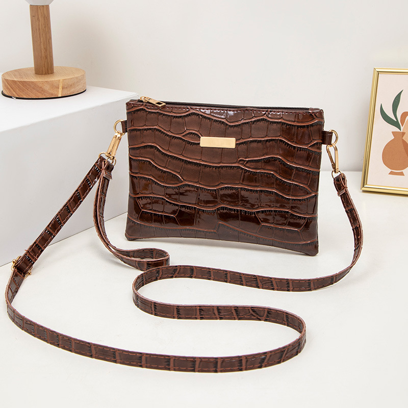 Geantă de umăr din PU, pătrată, cu fermoar, căptușeală poliester, design tridimensional, iarna 2024