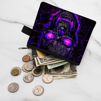 Portofel pentru monede din poliester, model geometric, stil urban minimalist, unisex