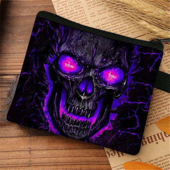 Portofel pentru monede din poliester, model geometric, stil urban minimalist, unisex