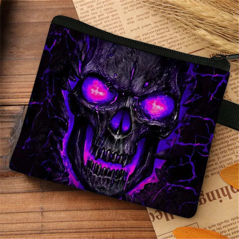 Portofel pentru monede din poliester, model geometric, stil urban minimalist, unisex