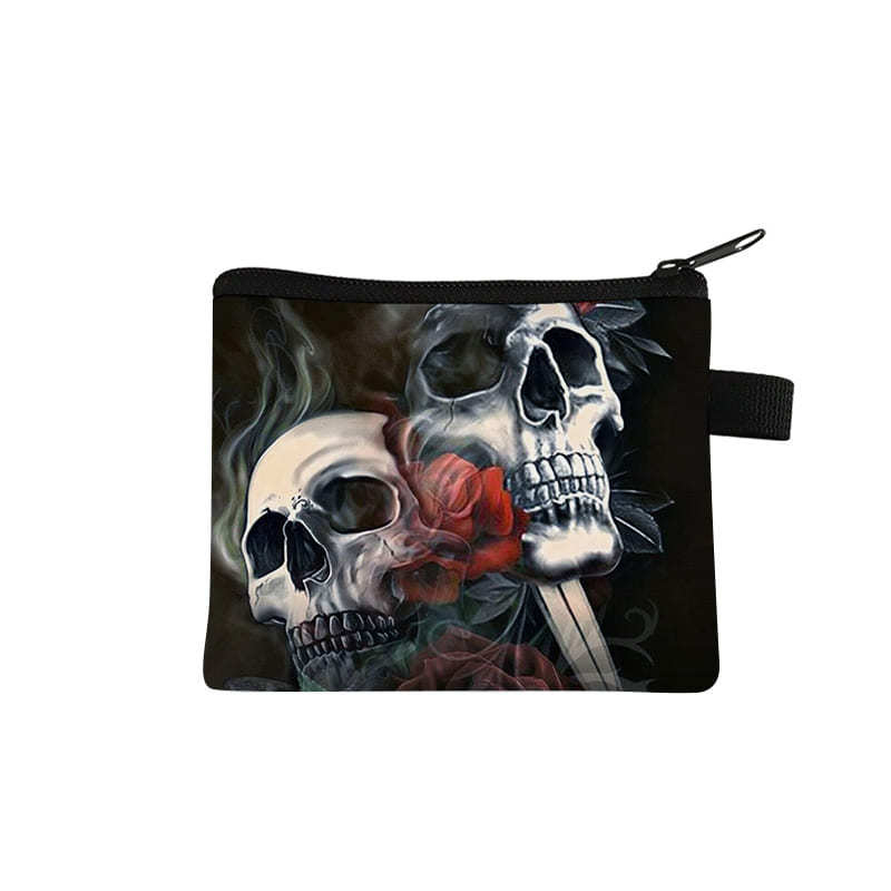 Portofel pentru monede din poliester, model geometric, stil urban minimalist, unisex