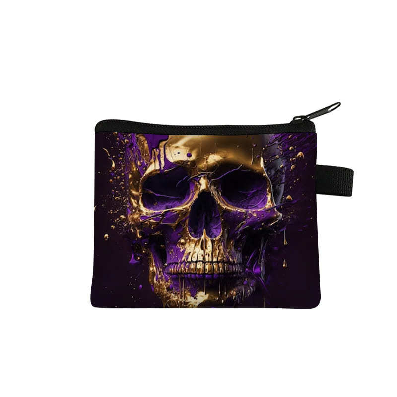 Portofel pentru monede din poliester, model geometric, stil urban minimalist, unisex